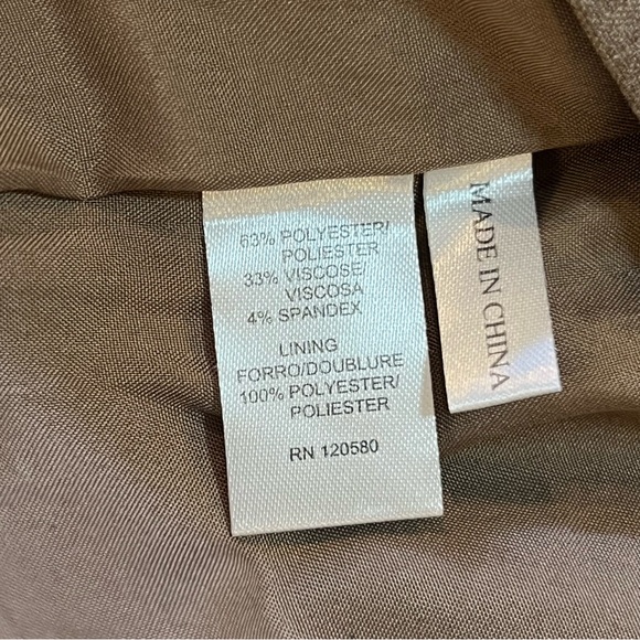AMANDA AND CHELSEA tan skirt size 4 straight pencil zip back lined - Picture 6 of 8
